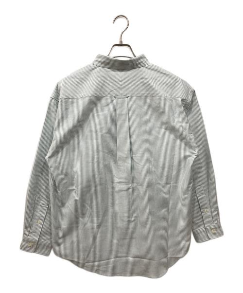 DESCENDANT（ディセンダント）DESCENDANT (ディセンダント) ストライプシャツ グリーン×ホワイト サイズ:1の古着・服飾アイテム