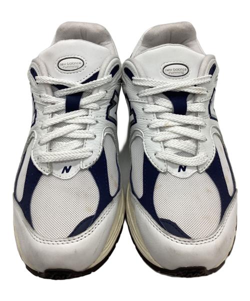 NEW BALANCE（ニューバランス）NEW BALANCE (ニューバランス) スニーカー ホワイト×ネイビー サイズ:24.5の古着・服飾アイテム