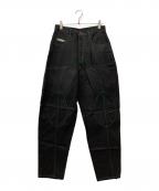 CROSS COLOURSクロスカラーズ）の古着「ステッチパンツ」｜ブラック