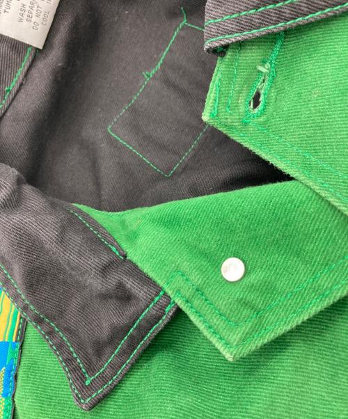CROSS COLOURS（クロスカラーズ）CROSS COLOURS (クロスカラーズ) デニムジャケット グリーン×ブラック サイズ:1の古着・服飾アイテム