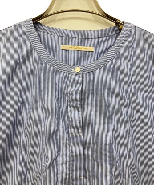 ne quittez pas（ヌキテパ）ne quittez pas (ヌキテパ) シャツワンピース ブルー×ホワイト サイズ:Freeの古着・服飾アイテム