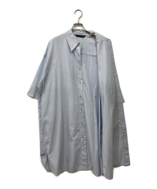 mizuiro-ind（ミズイロインド）mizuiro-ind (ミズイロインド) シャツワンピース ブルー サイズ:Freeの古着・服飾アイテム