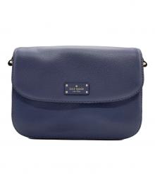 Kate Spade（ケイトスペード）の古着「レザーショルダーバッグ」｜ネイビー