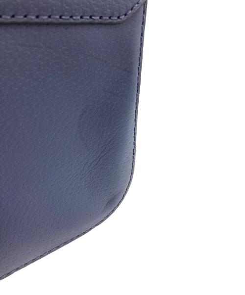 Kate Spade（ケイトスペード）Kate Spade (ケイトスペード) レザーショルダーバッグ ネイビーの古着・服飾アイテム