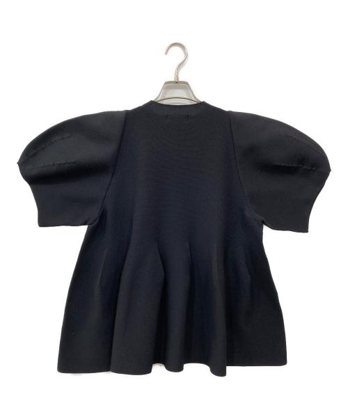 machatt（マチャット）machatt (マチャット) ホールガーメントフォルム半袖ニット ブラック サイズ:Freeの古着・服飾アイテム