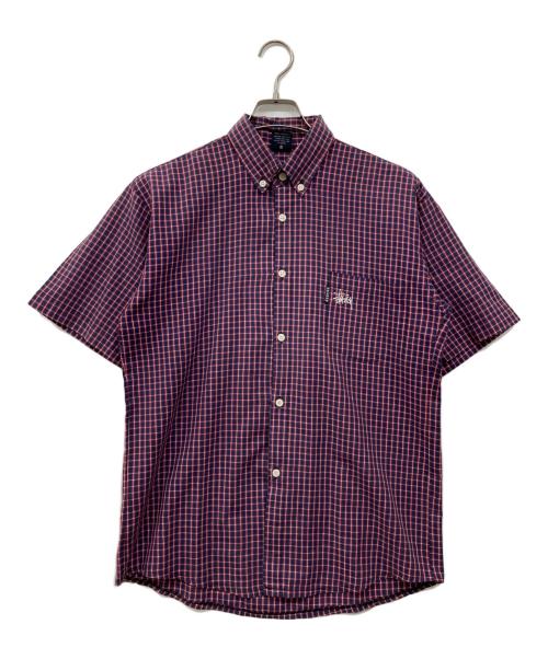 stussy（ステューシー）stussy (ステューシー) チェックシャツ レッド×ネイビー サイズ:Mの古着・服飾アイテム