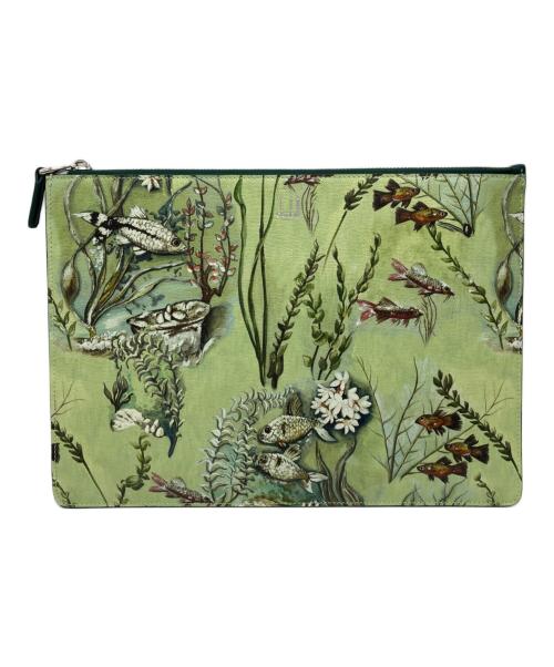 dunhill（ダンヒル）dunhill (ダンヒル) アクアリウム スモール ジップ フォリオ グリーンの古着・服飾アイテム