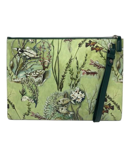 dunhill（ダンヒル）dunhill (ダンヒル) アクアリウム スモール ジップ フォリオ グリーンの古着・服飾アイテム