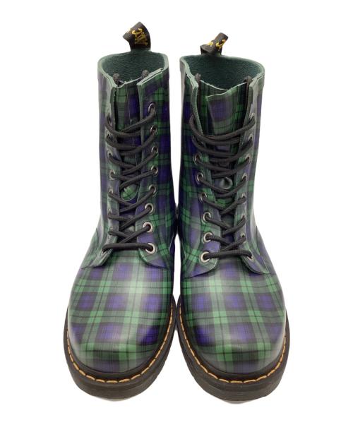 Dr.Martens（ドクターマーチン）Dr.Martens (ドクターマーチン) 8ホールレインブーツ ネイビー×グリーン サイズ: 25cmの古着・服飾アイテム