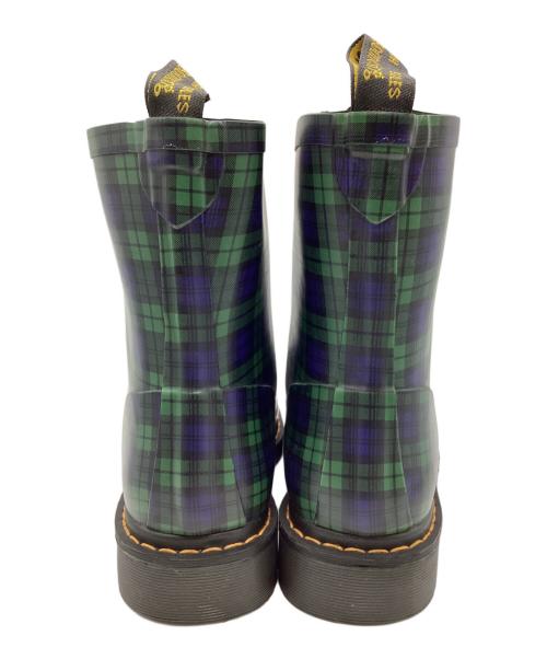 Dr.Martens（ドクターマーチン）Dr.Martens (ドクターマーチン) 8ホールレインブーツ ネイビー×グリーン サイズ: 25cmの古着・服飾アイテム