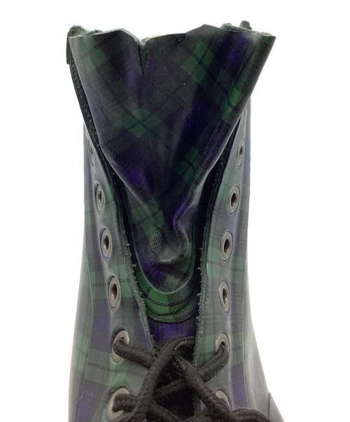 Dr.Martens（ドクターマーチン）Dr.Martens (ドクターマーチン) 8ホールレインブーツ ネイビー×グリーン サイズ: 25cmの古着・服飾アイテム