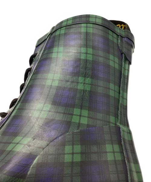 Dr.Martens（ドクターマーチン）Dr.Martens (ドクターマーチン) 8ホールレインブーツ ネイビー×グリーン サイズ: 25cmの古着・服飾アイテム