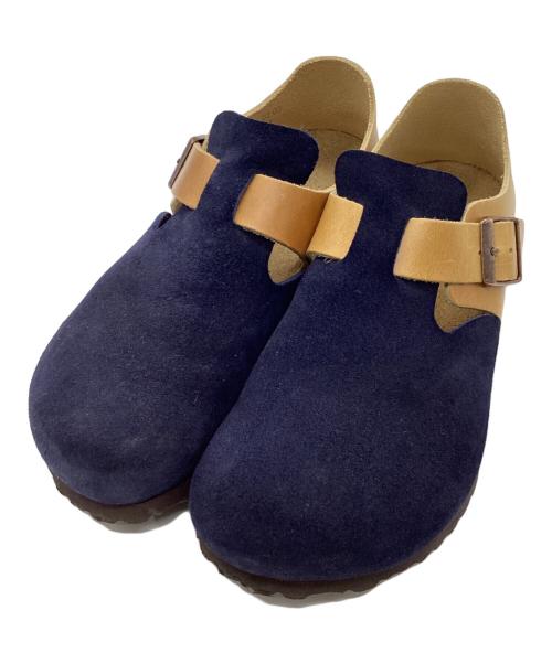 BIRKENSTOCK（ビルケンシュトック）BIRKENSTOCK (ビルケンシュトック) シューズ ネイビー×ブラウン サイズ:24.5cmの古着・服飾アイテム
