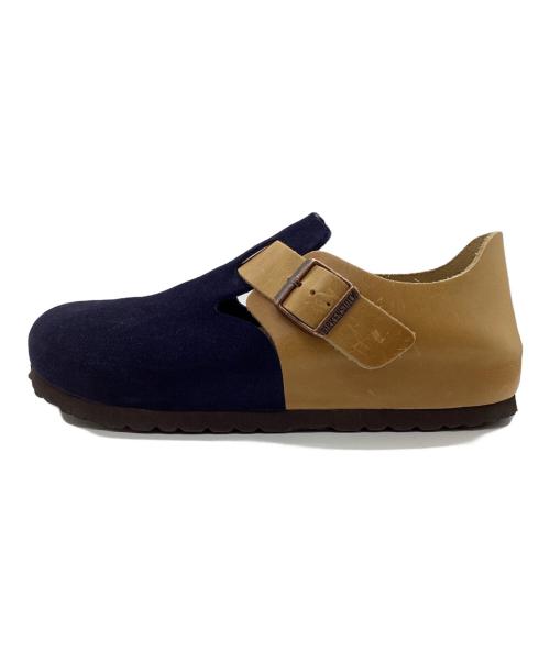 BIRKENSTOCK（ビルケンシュトック）BIRKENSTOCK (ビルケンシュトック) シューズ ネイビー×ブラウン サイズ:24.5cmの古着・服飾アイテム