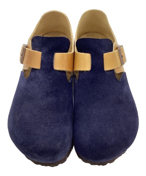 BIRKENSTOCK（ビルケンシュトック）BIRKENSTOCK (ビルケンシュトック) シューズ ネイビー×ブラウン サイズ:24.5cmの古着・服飾アイテム