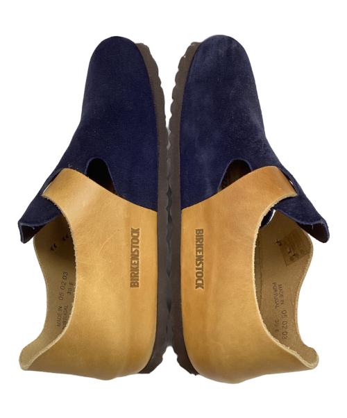BIRKENSTOCK（ビルケンシュトック）BIRKENSTOCK (ビルケンシュトック) シューズ ネイビー×ブラウン サイズ:24.5cmの古着・服飾アイテム