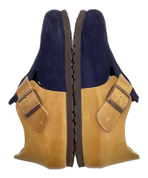 BIRKENSTOCK（ビルケンシュトック）BIRKENSTOCK (ビルケンシュトック) シューズ ネイビー×ブラウン サイズ:24.5cmの古着・服飾アイテム