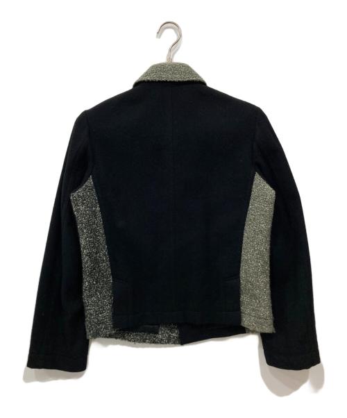 tricot COMME des GARCONS（トリココムデギャルソン）tricot COMME des GARCONS (トリココムデギャルソン) ツイードコンビネーションジャケット ブラック×グレー サイズ:Mの古着・服飾アイテム