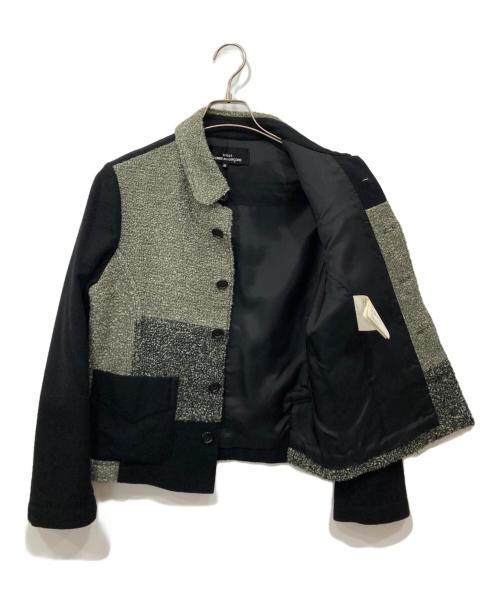 tricot COMME des GARCONS（トリココムデギャルソン）tricot COMME des GARCONS (トリココムデギャルソン) ツイードコンビネーションジャケット ブラック×グレー サイズ:Mの古着・服飾アイテム