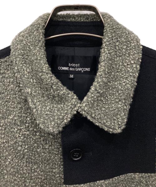 tricot COMME des GARCONS（トリココムデギャルソン）tricot COMME des GARCONS (トリココムデギャルソン) ツイードコンビネーションジャケット ブラック×グレー サイズ:Mの古着・服飾アイテム