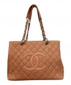 CHANELシャネル）の古着「キャビアスキン チェーントートバッグ」｜ピンク