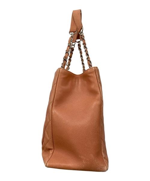 CHANEL（シャネル）CHANEL (シャネル) キャビアスキン チェーントートバッグ ピンクの古着・服飾アイテム