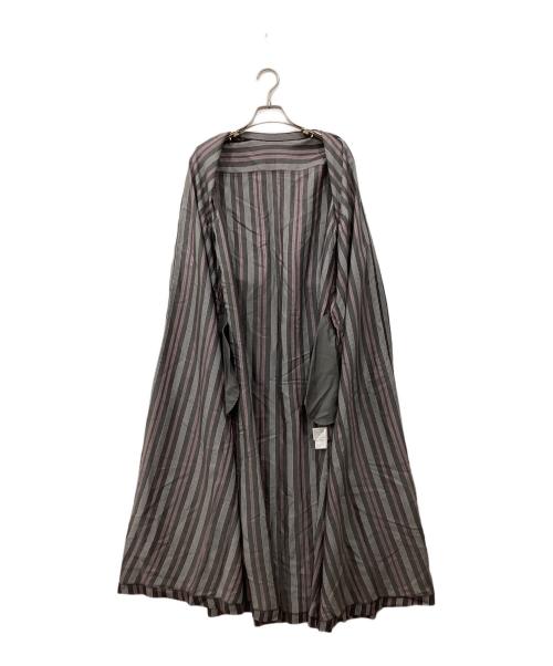 TOMORROW LAND collection（トゥモローランドコレクション）TOMORROW LAND collection (トゥモローランドコレクション) ストライプシャツワンピース グレー×ピンク サイズ:34 未使用品の古着・服飾アイテム