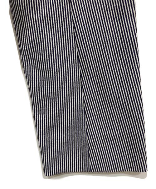 TOMORROW LAND collection（トゥモローランドコレクション）TOMORROW LAND collection (トゥモローランドコレクション) コードストライプ ノーカラージャケット ブルー×ホワイト サイズ:34 未使用品の古着・服飾アイテム