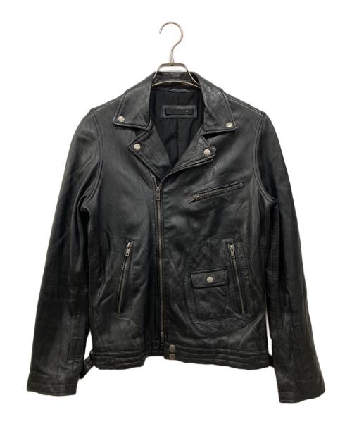 Liugoo Leathers（リューグーレザーズ）Liugoo Leathers (リューグーレザーズ) シープスキン ライダースジャケット ブラック サイズ:Sの古着・服飾アイテム