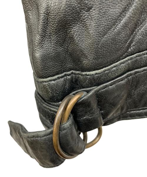 Liugoo Leathers（リューグーレザーズ）Liugoo Leathers (リューグーレザーズ) シープスキン ライダースジャケット ブラック サイズ:Sの古着・服飾アイテム