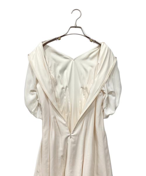 CELFORD（セルフォード）CELFORD (セルフォード) ニットベストレイヤードワンピース ネイビー×ホワイト サイズ:36の古着・服飾アイテム