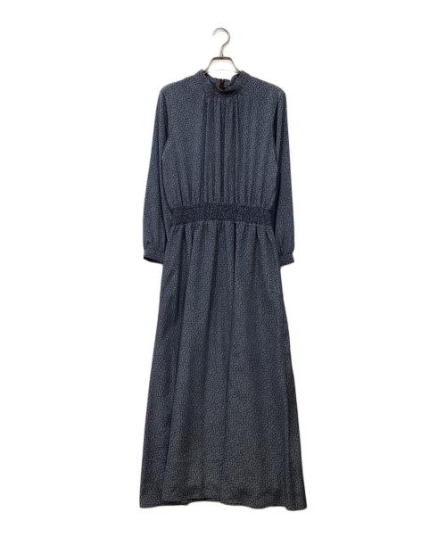 SHIPS（シップス）SHIPS (シップス) ウエストシャーリングソリッドワンピース ブルー×ブラウン サイズ:38の古着・服飾アイテム