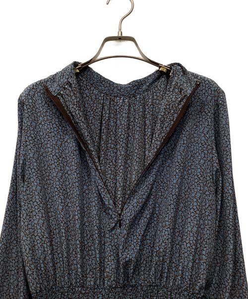 SHIPS（シップス）SHIPS (シップス) ウエストシャーリングソリッドワンピース ブルー×ブラウン サイズ:38の古着・服飾アイテム