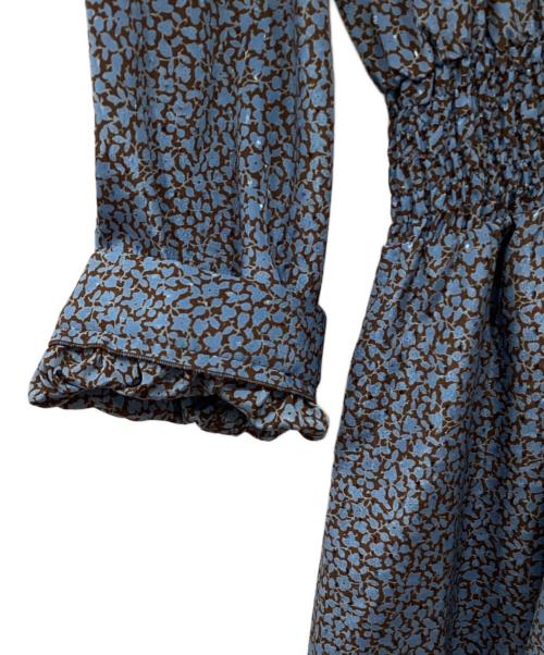 SHIPS（シップス）SHIPS (シップス) ウエストシャーリングソリッドワンピース ブルー×ブラウン サイズ:38の古着・服飾アイテム