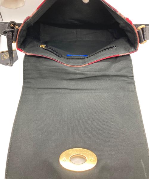 BLUE LABEL CRESTBRIDGE（ブルーレーベルクレストブリッジ）BLUE LABEL CRESTBRIDGE (ブルーレーベルクレストブリッジ) チェックフラップショルダーバッグ レッドの古着・服飾アイテム