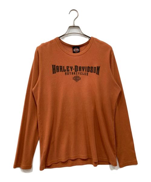 HARLEY-DAVIDSON（ハーレーダビッドソン）HARLEY-DAVIDSON (ハーレーダビッドソン) サーマルカットソー オレンジ サイズ:XLの古着・服飾アイテム