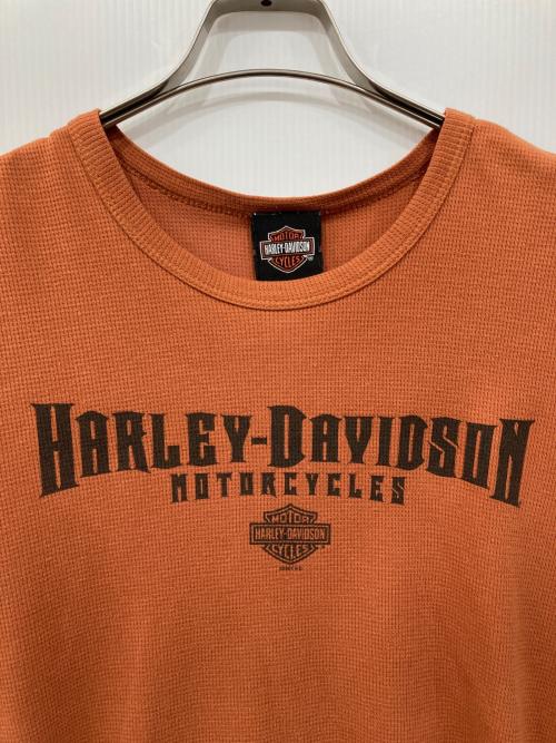 HARLEY-DAVIDSON（ハーレーダビッドソン）HARLEY-DAVIDSON (ハーレーダビッドソン) サーマルカットソー オレンジ サイズ:XLの古着・服飾アイテム
