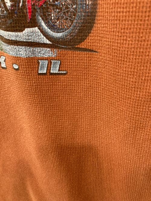 HARLEY-DAVIDSON（ハーレーダビッドソン）HARLEY-DAVIDSON (ハーレーダビッドソン) サーマルカットソー オレンジ サイズ:XLの古着・服飾アイテム