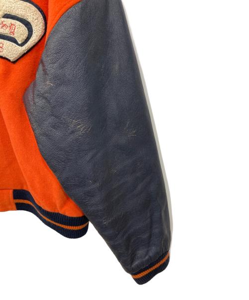 stussy（ステューシー）stussy (ステューシー) スタジャン オレンジ サイズ:Lの古着・服飾アイテム