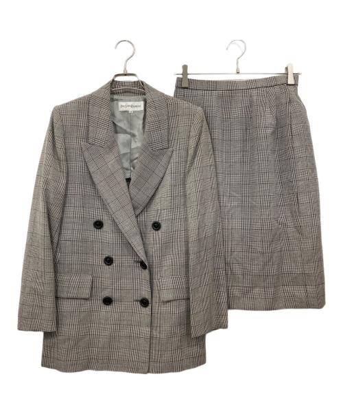 Yves Saint Laurent（イヴサンローラン）Yves Saint Laurent (イヴサンローラン) スカートスーツ グレー サイズ:36の古着・服飾アイテム