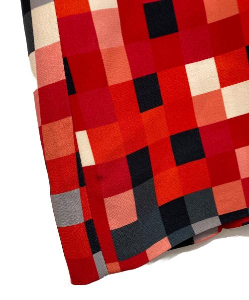 MARNI（マルニ）MARNI (マルニ) ブロックチェックフレアスラックス レッド サイズ:40の古着・服飾アイテム