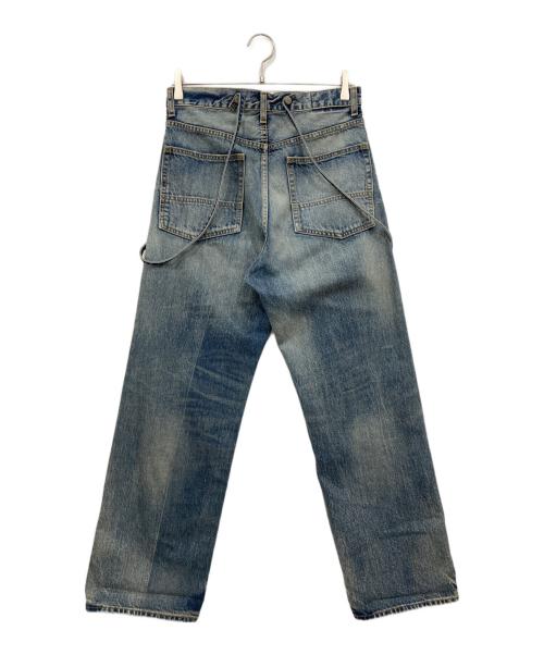 Whim Gazette（ウィムガゼット）Whim Gazette (ウィムガゼット) サスペンダーデニムパンツ インディゴ サイズ: Freeの古着・服飾アイテム