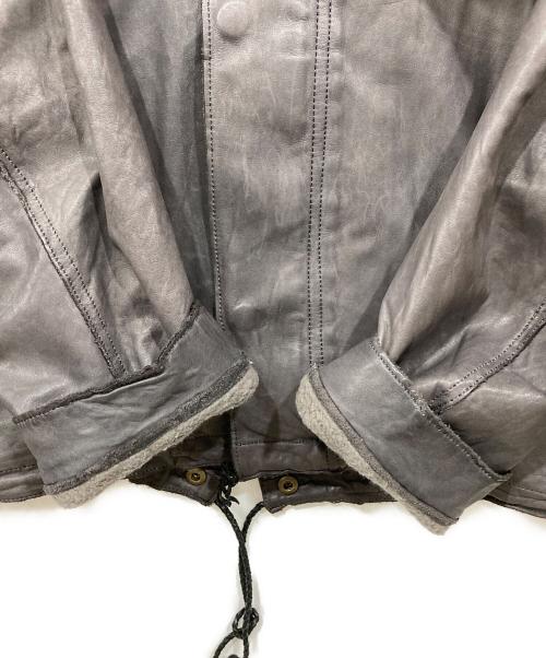 sisii（シシ）sisii (シシ) レザージャケット グレー サイズ:XXSの古着・服飾アイテム