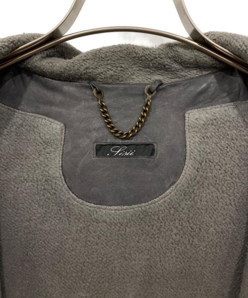 sisii（シシ）sisii (シシ) レザージャケット グレー サイズ:XXSの古着・服飾アイテム