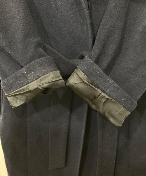 UNTITLED（アンタイトル）UNTITLED (アンタイトル) Super130's プラチナムウールBIGカラーコート ネイビー サイズ:2の古着・服飾アイテム