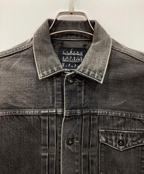 KURO（クロ）KURO (クロ) デニムジャケット ブラック サイズ:Lの古着・服飾アイテム