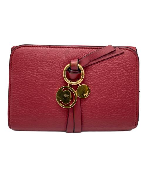 Chloe（クロエ）Chloe (クロエ) アルファベット財布 ピンクの古着・服飾アイテム