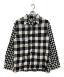 DIESEL（ディーゼル）の古着「ブロックチェックシャツ」｜ホワイト×ブラック