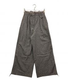 DIESEL（ディーゼル）の古着「カットオフタックワイドパンツ」｜グレー