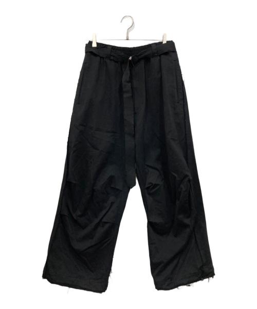 MAISON SPECIAL（メゾンスペシャル）MAISON SPECIAL (メゾンスペシャル) コットンベルテッドスノーワイドパンツ ブラック サイズ:00の古着・服飾アイテム